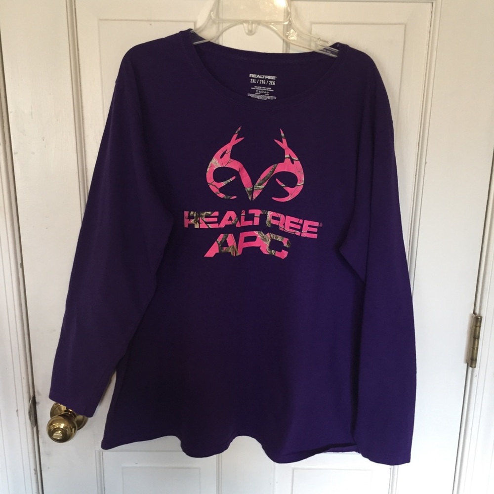REALTREE 100 percent cotton L/S T-Shirt. Size 2XL